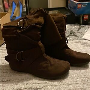 BAMBOO Dark Brown Ankle Boots